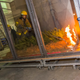 A WPI researcher in the wind tunnel.